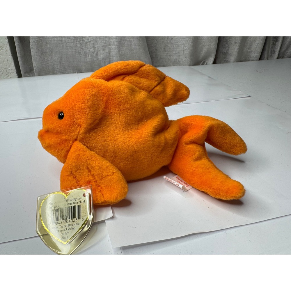 Ty Beanie Babies Goldie the Goldfish Orange Plush Toy Style 4023 1994 Vintage